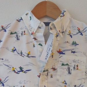 Boys NWT Ski Scene button down Flannel size 7 by Janie and Jack of SFO.